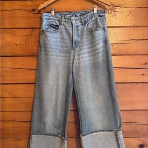 Old Navy High-Rise Light Blue Wide-Leg Jeans